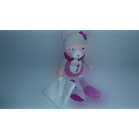 Doudou peluche chat Les Masqués BN0121 Baby'Nat