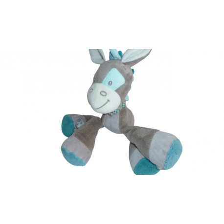 Doudou peluche âne Gaston et Cyril Nattou