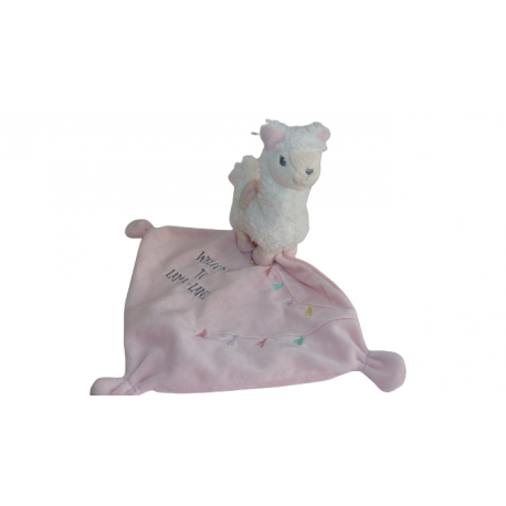 Doudou peluche mouchoir lama Tex Baby