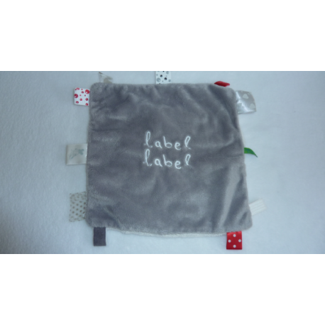Doudou carré plat Label Label