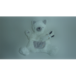 Doudou ours marionnette et son lapin Nicotoy
