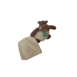 Doudou peluche mouchoir Bazile hippopotame BN0361 Baby'Nat