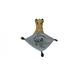 Doudou peluche mouchoir lion Good Night with Simba Disney