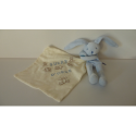 Doudou lapin mouchoir Sucre d'Orge