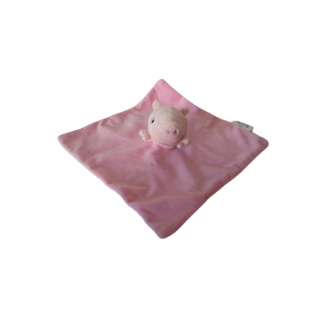 Doudou cochon Peppa Pig plat rose Sambro