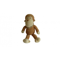 Doudou peluche singe 23 cm Johntoy
