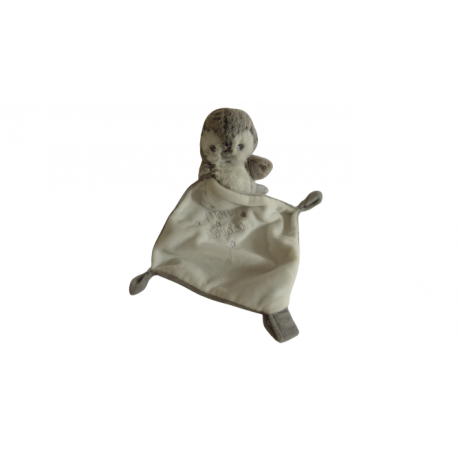 Doudou peluche mouchoir pingouin Tex Baby