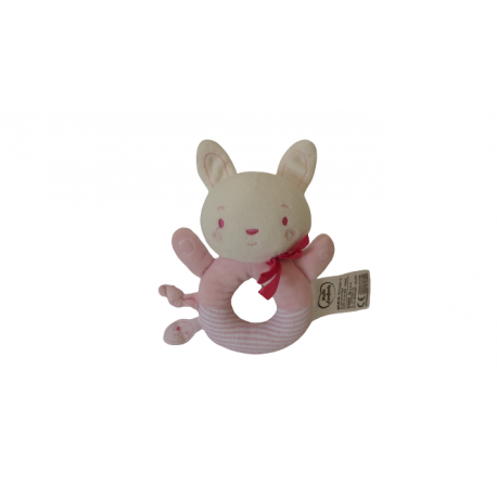 Doudou hochet lapin Mots d'Enfants