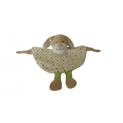 Doudou chien plat motif étoiles