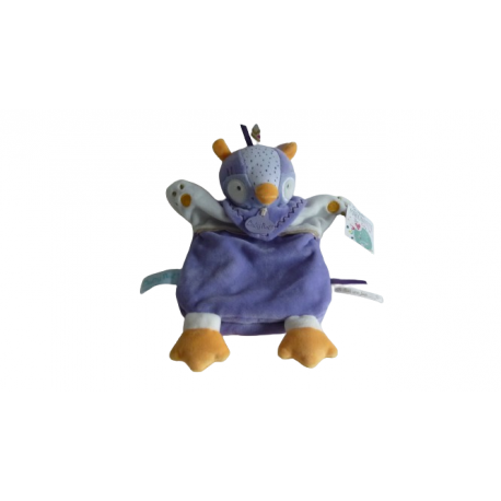Doudou marionnette hibou Tipioux BN0463 Baby'Nat