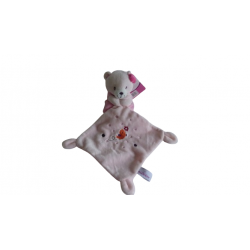 Doudou peluche mouchoir ours Pommette