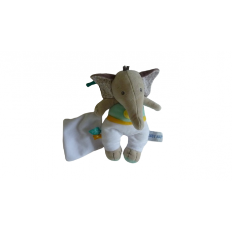 Doudou peluche éléphant Cachuète BN0624 Baby'Nat
