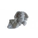 Doudou peluche mouchoir lapin Malow BN0221 Baby'Nat