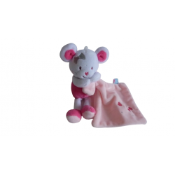 Doudou peluche mouchoir souris Sucre d'Orge
