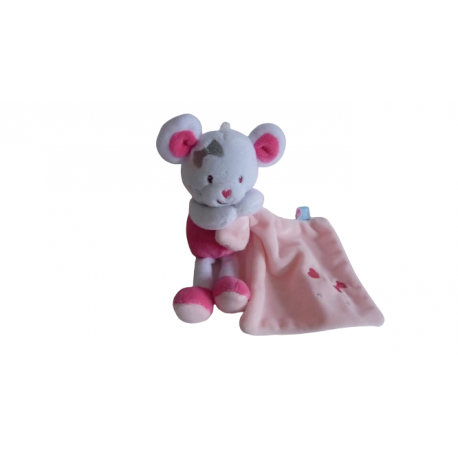 Doudou peluche mouchoir souris Sucre d'Orge