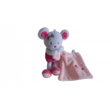 Doudou peluche mouchoir souris Sucre d'Orge