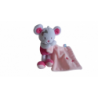 Doudou peluche mouchoir souris Sucre d'Orge