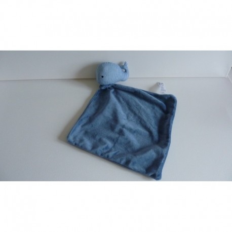 Doudou peluche mouchoir baleine Zeeman