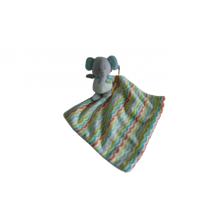 Doudou peluche mouchoir éléphant Shima