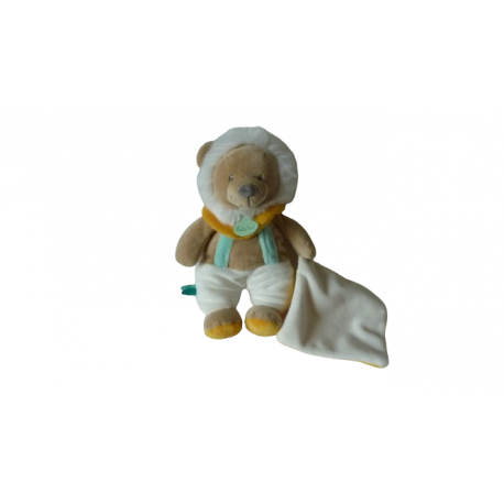 Doudou peluche mouchoir lion Maxou BN0521 Baby'Nat