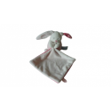 Doudou peluche mouchoir lapin Rose BN0464 Baby'Nat