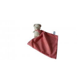 Doudou peluche mouchoir ours Shima