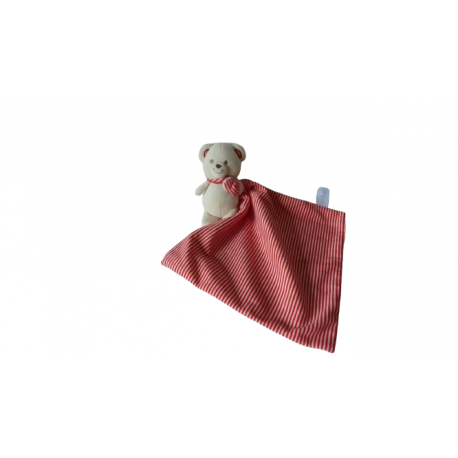 Doudou peluche mouchoir ours Shima