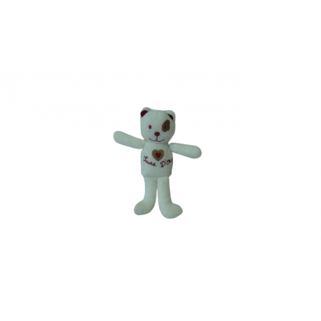 Doudou peluche ours grelot 18 cm Sucre d'Orge