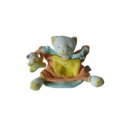 Doudou marionnette chat Les Microfibres DC2569 Doudou et Compagnie