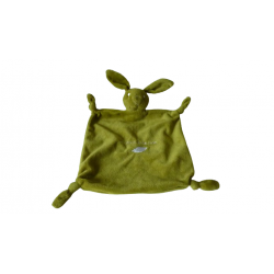 Doudou lapin vert Au Nom de la Rose
