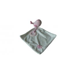 Doudou peluche mouchoir baleine Pommette