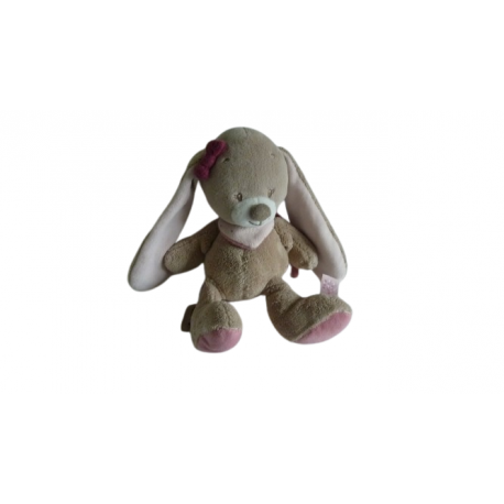 Doudou peluche musicale Lapin Nina 28 cm Nattou