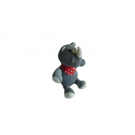 Doudou peluche rhinocéros 24 cm Kinder