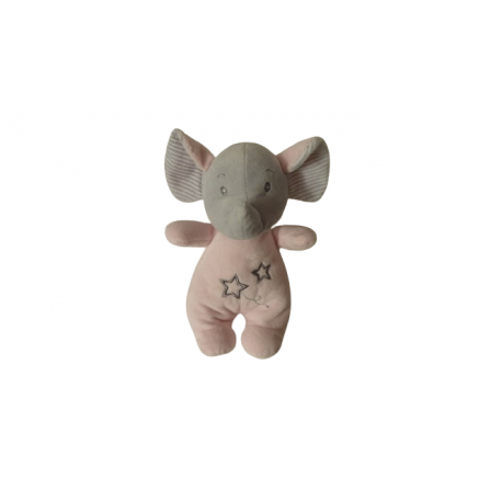 Doudou peluche éléphant 22 cm Tom & Kiddy Tomkids