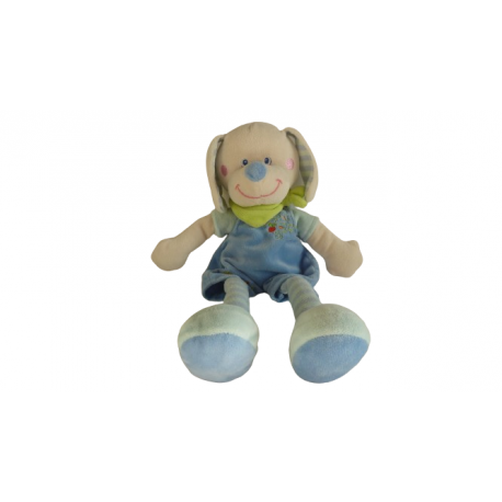 Doudou peluche chien 36 cm Mots D'Enfants