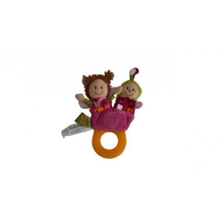 Doudou hochet marionnette coccinelle papillon Lilliputiens