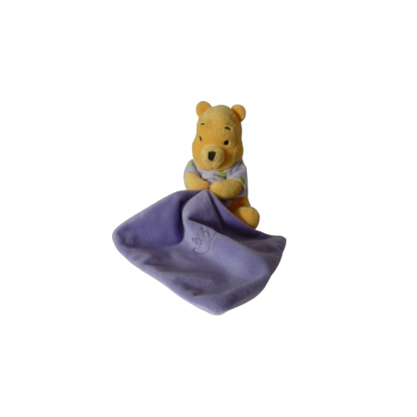 Doudou peluche mouchoir Winnie l'Ourson Disney