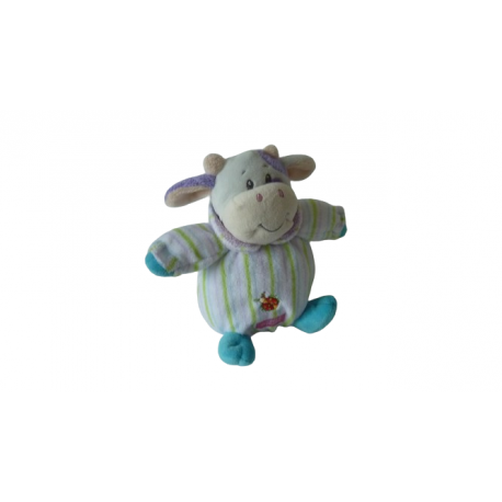 Doudou peluche vache La Folie des Poupons Eluz