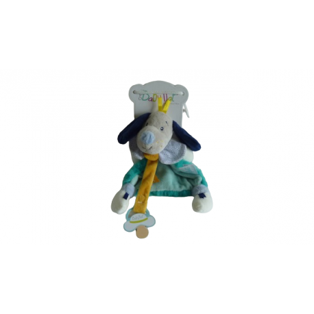 Doudou attache sucette chien Pépin BN0446 Baby'Nat