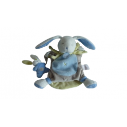 Doudou marionnette lapin Les Microfibres DC2567 Doudou et Compagnie