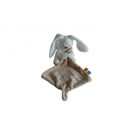Doudou peluche mouchoir lapin sucre d'Orge