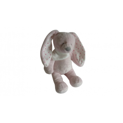 Doudou peluche lapin 30 cm rose Verbaudet