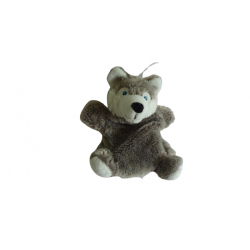 Doudou marionnette chien Husky Imagin