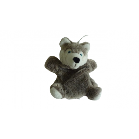 Doudou marionnette chien Husky Imagin