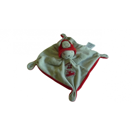Doudou ours pompier Petit Pinpon Mots d'Enfants