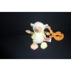 DOUDOU MOUTON PELUCHE ATTACHE TETINE INFLUX CORA