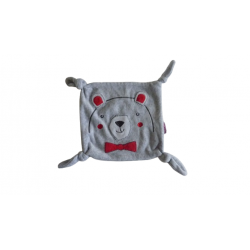 Doudou carré plat ours Pommette
