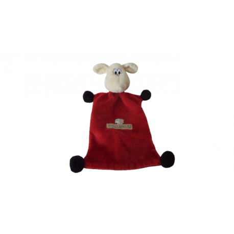 Doudou mouton Brioche rouge bordeaux Beryl