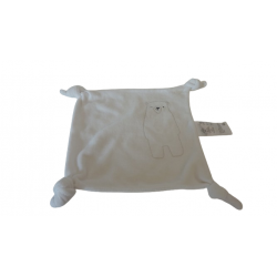Doudou carré plat ours Vertbaudet