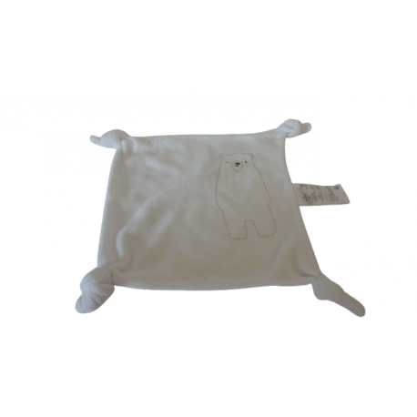 Doudou carré plat ours Vertbaudet